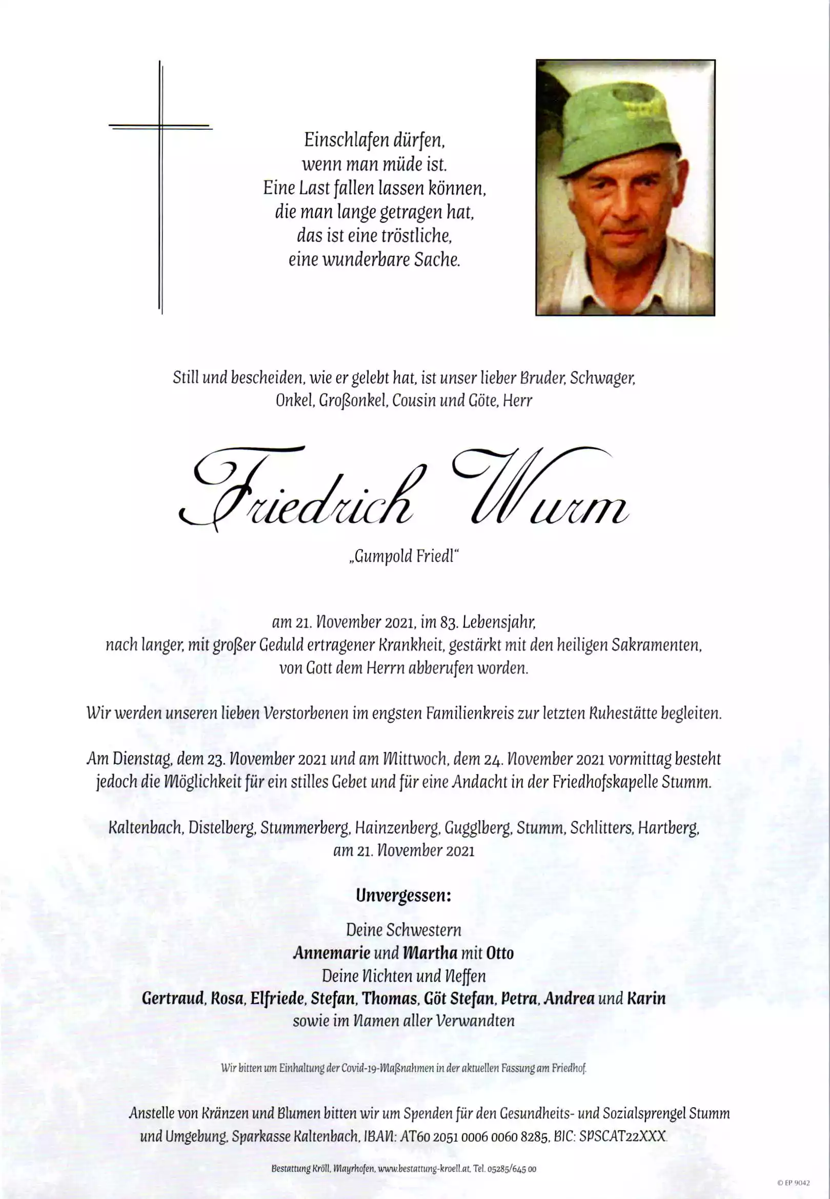 Parte von Friedrich Wurm